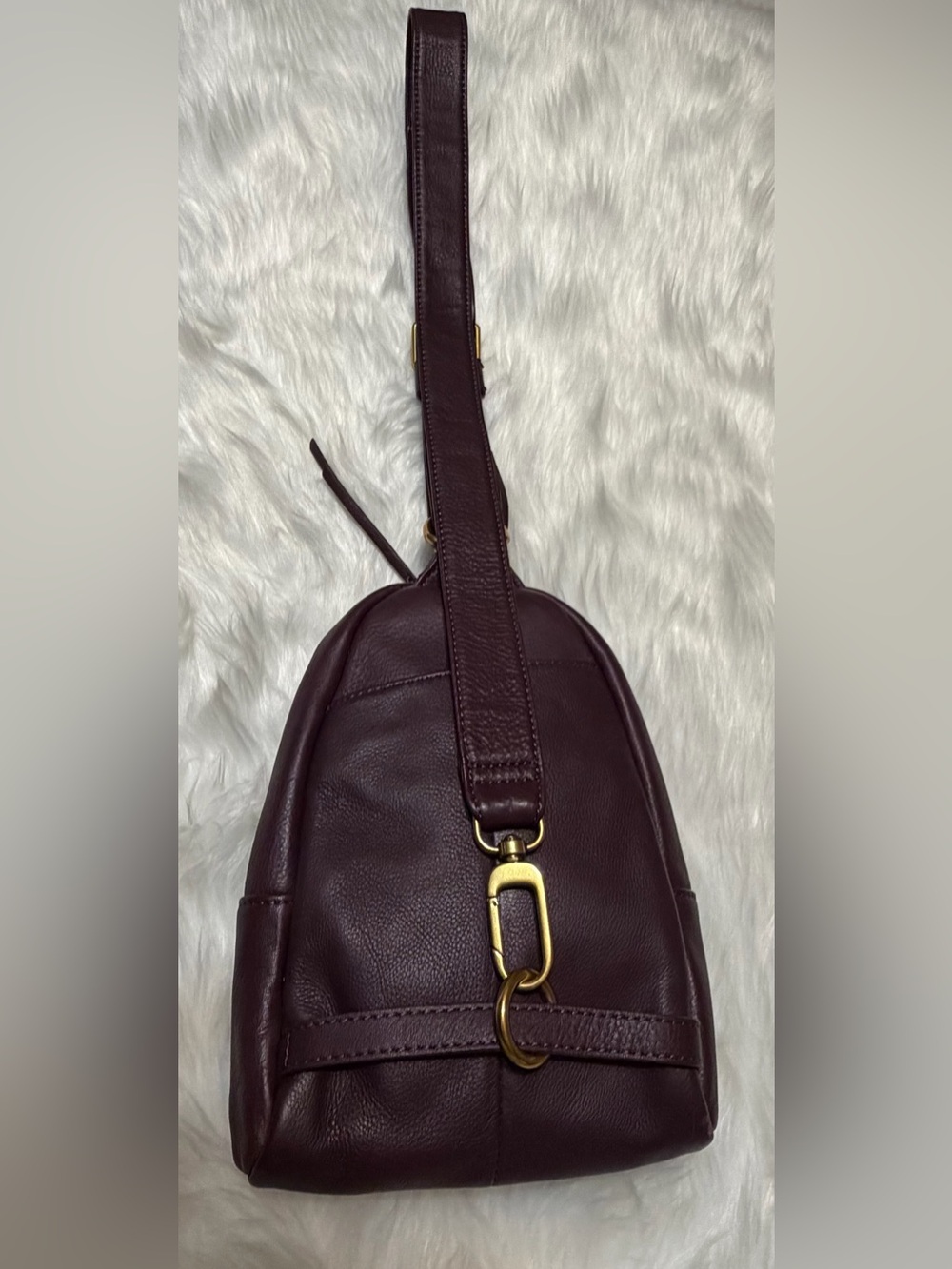HOBO Fern Sling Mulberry Glaze Leather Crossbody - Picture 8 of 14